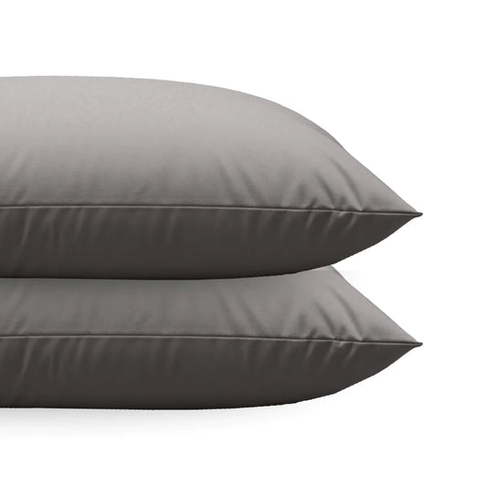 Zelesta Comfort Uni Diamond Kissenbezüge Set mit 2 Stück - Braun-Grau