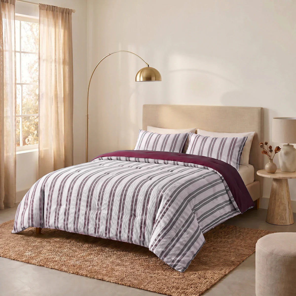 Zelesta Special Hampton Sommerbettdecke – Bordeauxrot