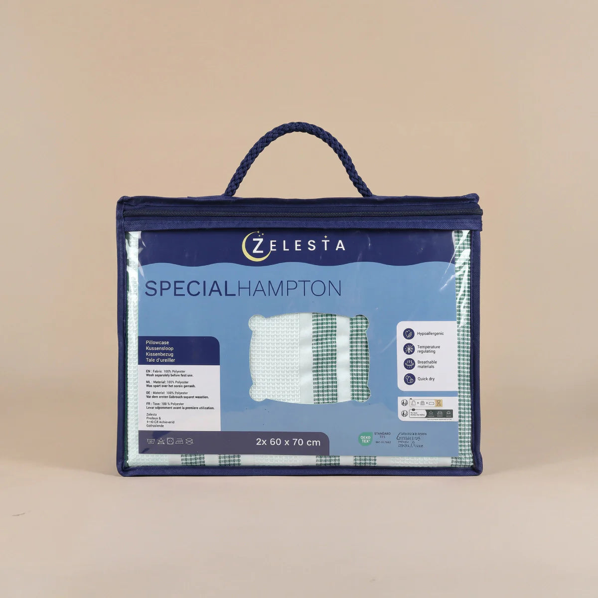 Zelesta Special Hampton Kissenbezug-Set, 2 Stück – Grün