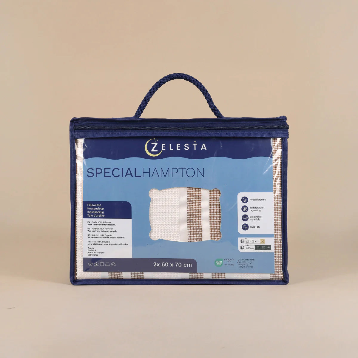 Zelesta Special Hampton Kissenbezug-Set, 2 Stück – Taupe