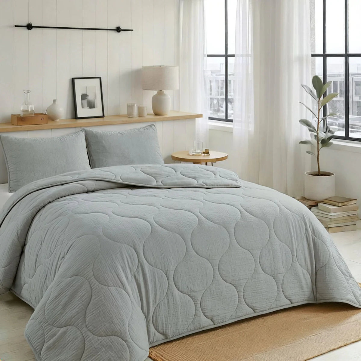 Zelesta Special Seersucker Summer Duvet - Soft Ice Blue
