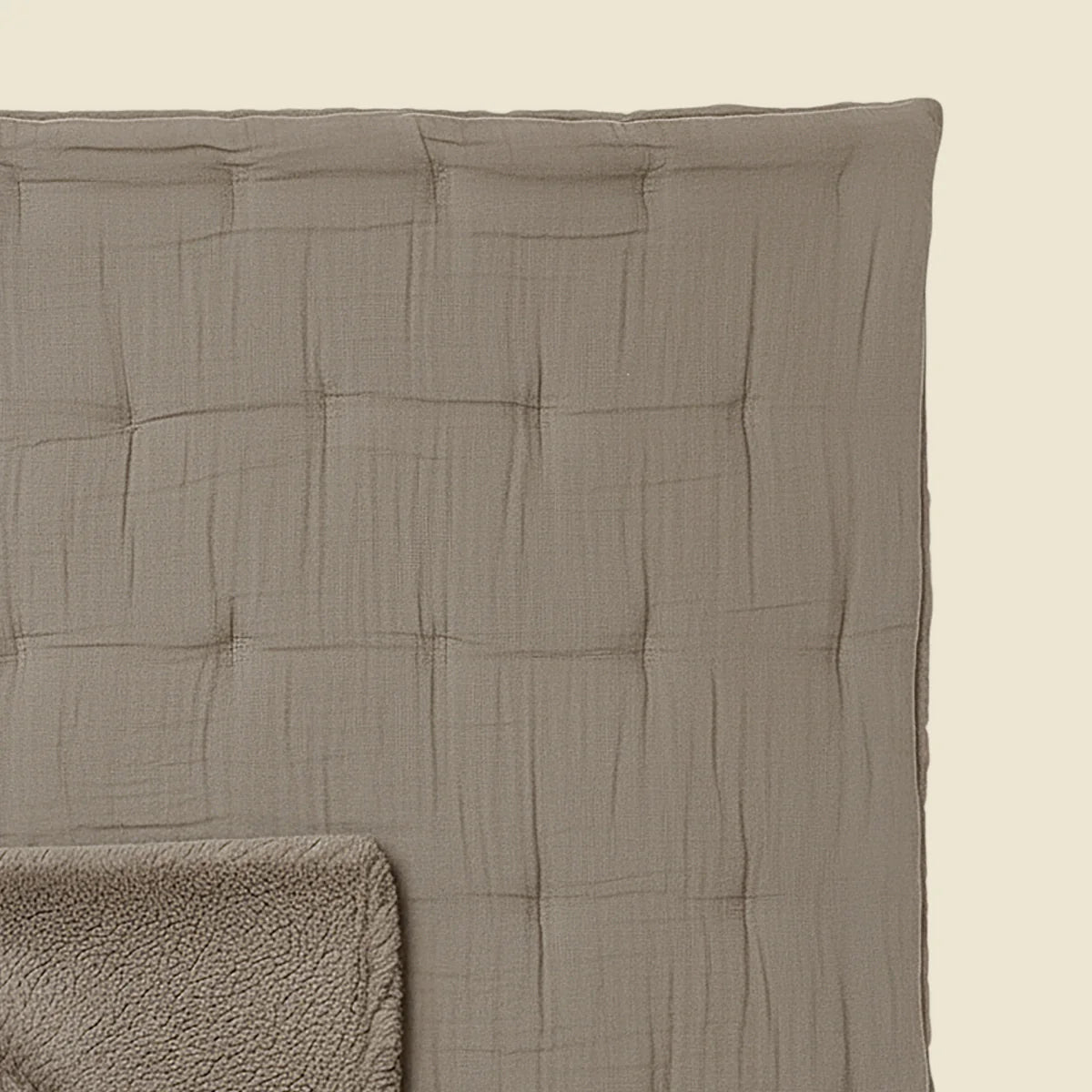 Zelesta Special Teddy Baumwoll-Musselin-Bettdecke – Taupe