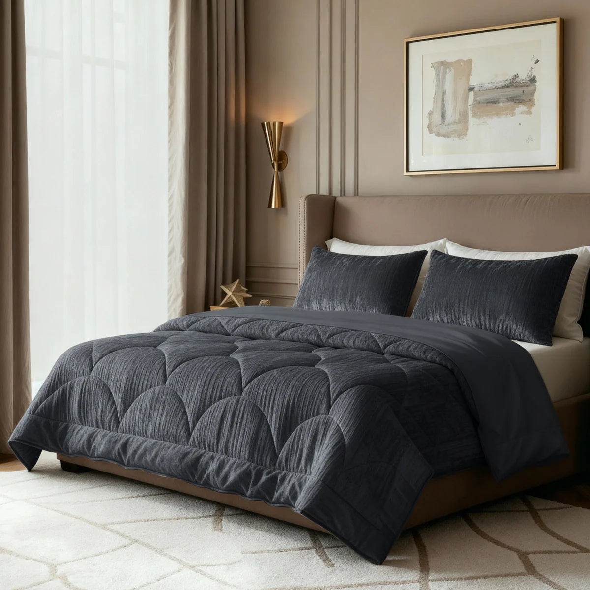 Zelesta Special Velvet Chic Bettdecke – Anthrazit