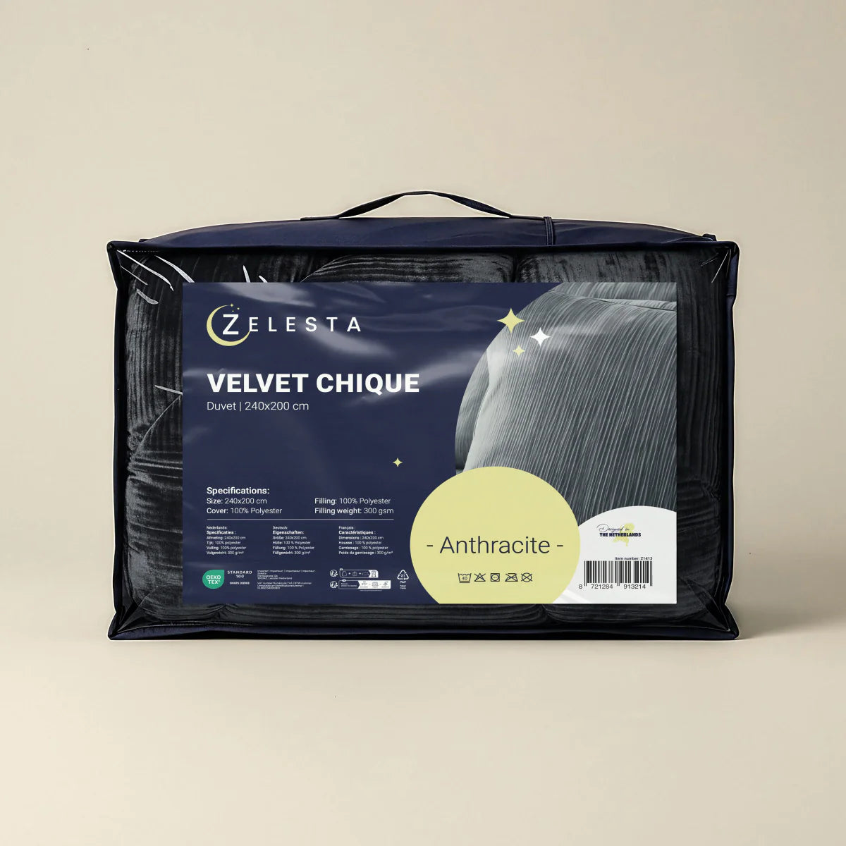 Zelesta Special Velvet Chic Bettdecke – Anthrazit