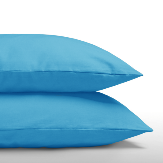 Zelesta Everyday Uni Kissenbezug-Set, 2 Stück – Aqua Blau
