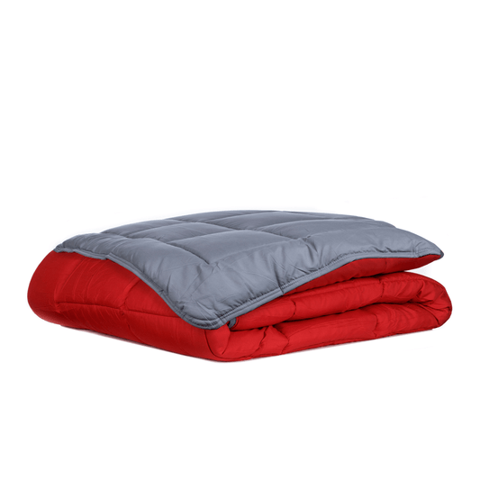 Zelesta Everyday Duo Sommerbettdecke - Anthrazit & Rot