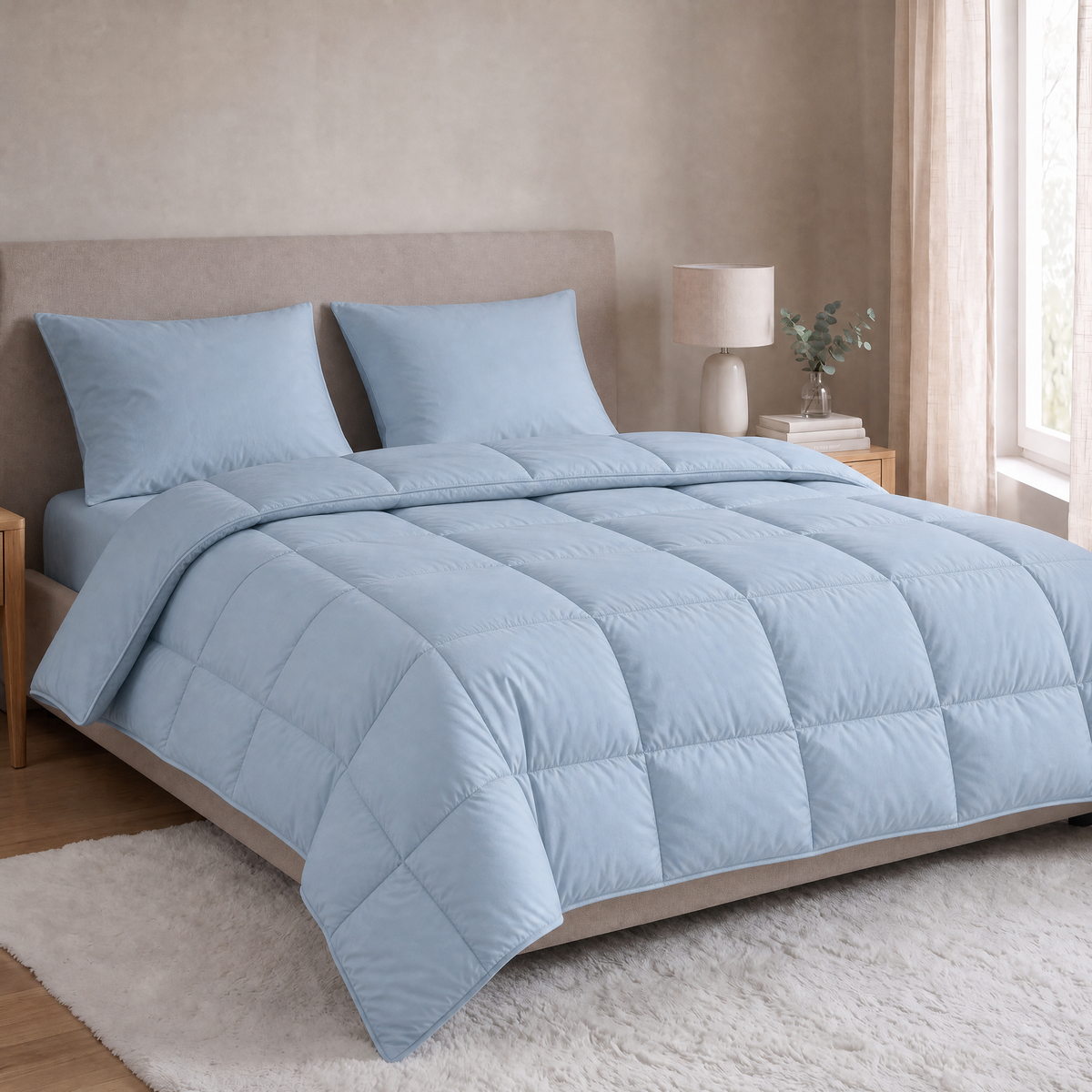 Zelesta Everyday Uni Kissenbezug-Set, 2 Stück – Hellblau