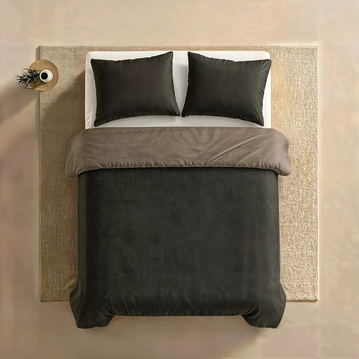 Zelesta Pure Duo Seamless Cotton Duvet - Black & Anthracite