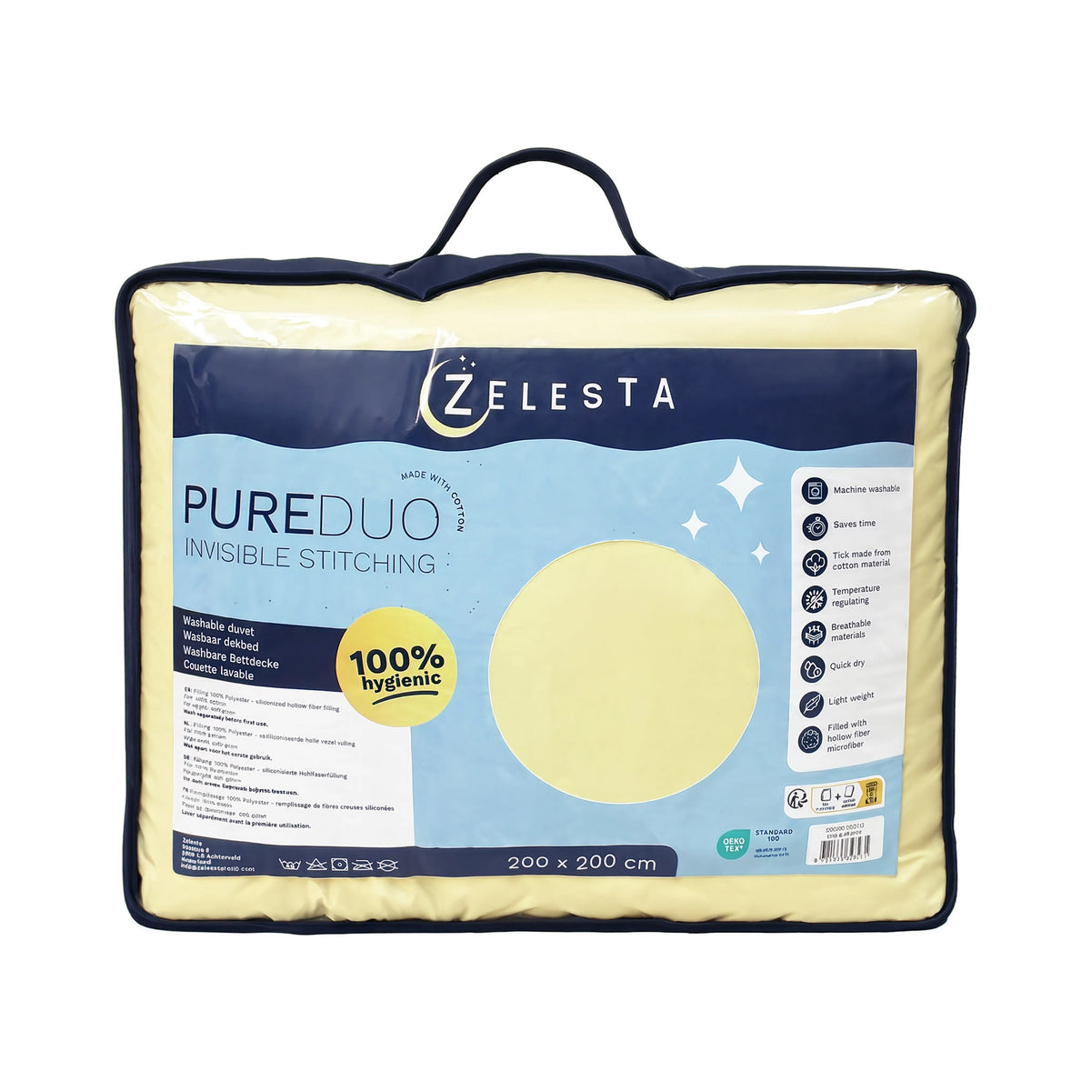 Zelesta Pure Duo Seamless Cotton Duvet - Pink & Yellow